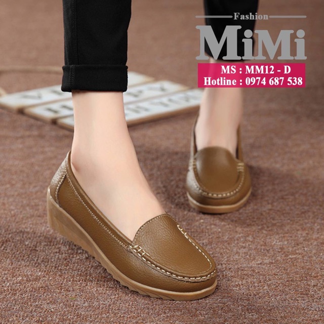 GIÀY Moka Nữ Da Bò Mềm 3,5cm