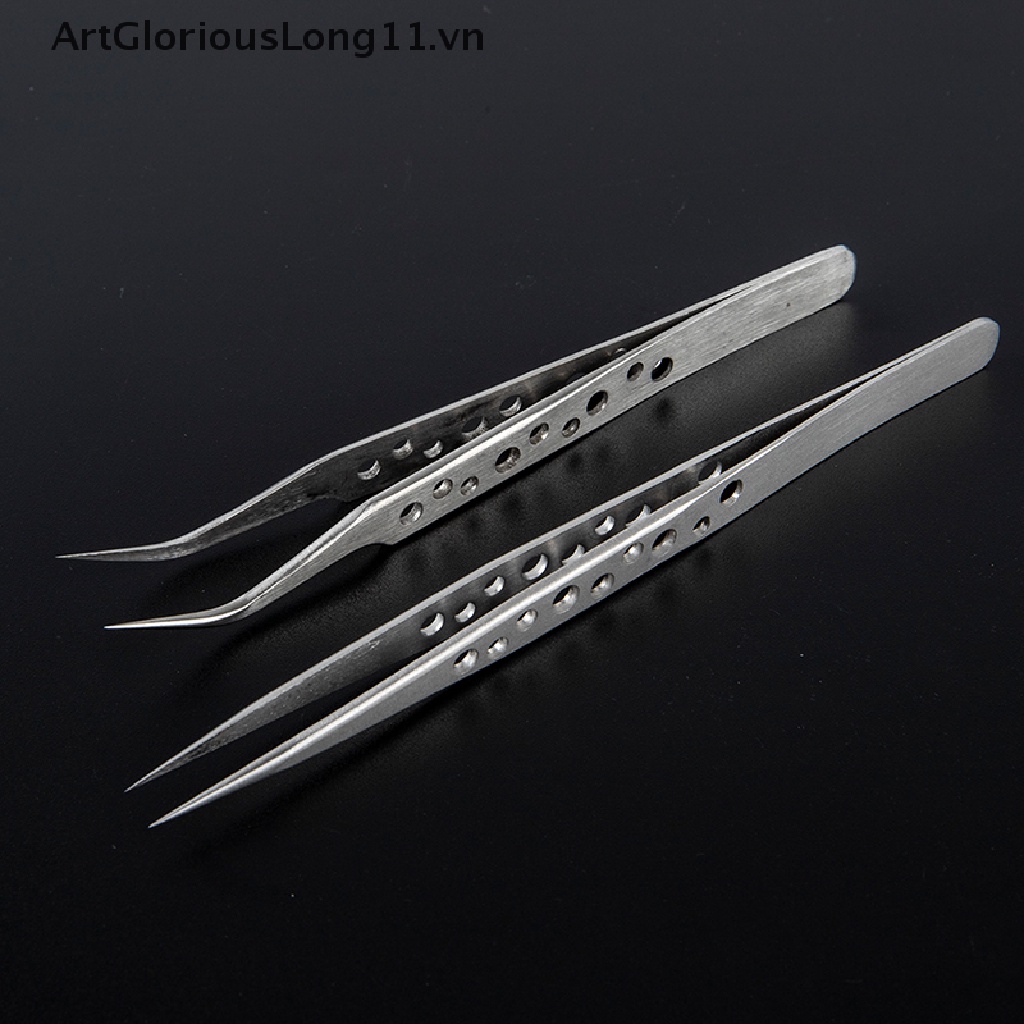 ESD Industrial Tweezers Anti-static Anti-Magnetic Stainless Steel Tweezers .