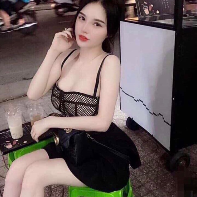 Đầm xoè hai dây xinh vô đối