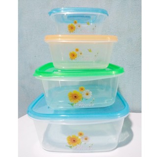 Bộ 4 hộp thực phẩm vuông TH