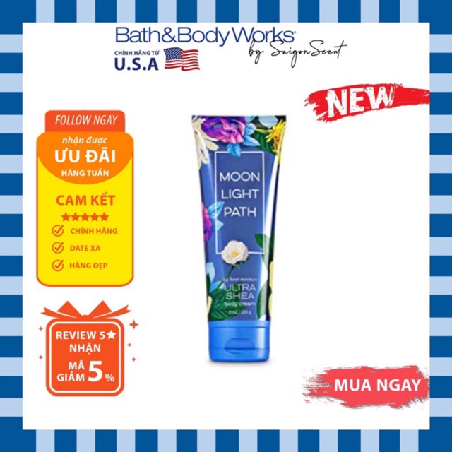 Kem Dưỡng Toàn Thân Bath &amp; Body Works Body Cream - Moonlight Path (226g)