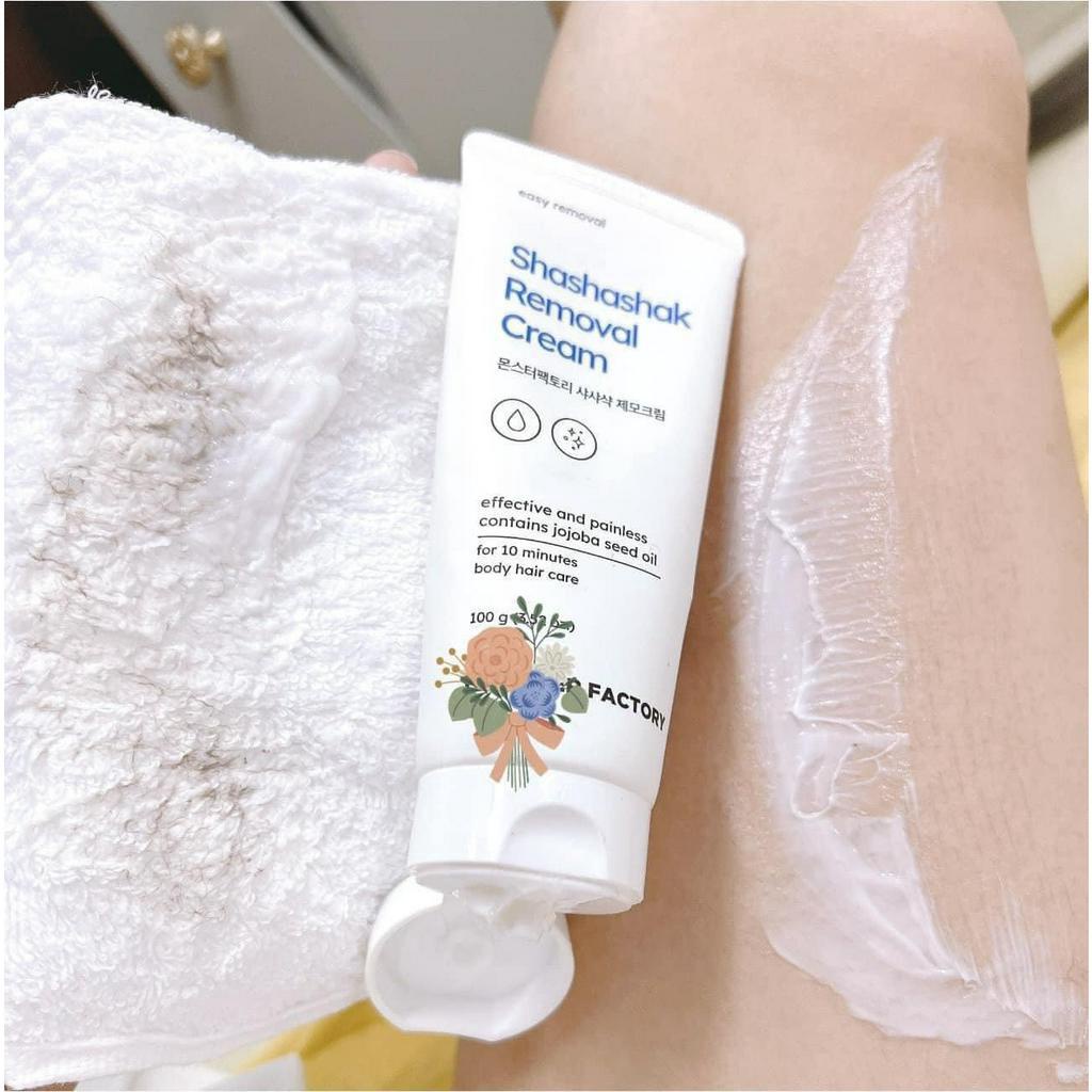 ShakShashak Removal Cream Kem Tẩy Lông Monster Factory 100 g, Triệt Lông Nhanh Chóng, Dịu Da - Săn Sale Hương Chất