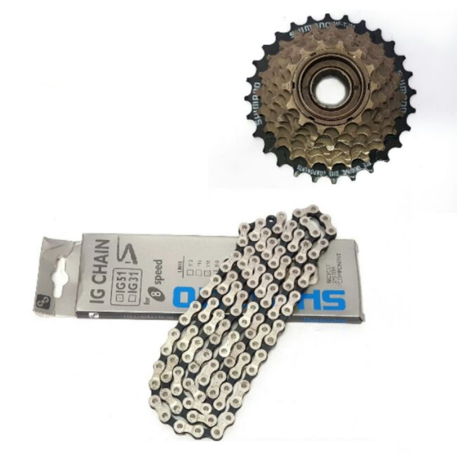 COMBO LÍP XE ĐẠP 7 TẦNG SHIMANO VÀ SÊN XE ĐẠP SHIMANO