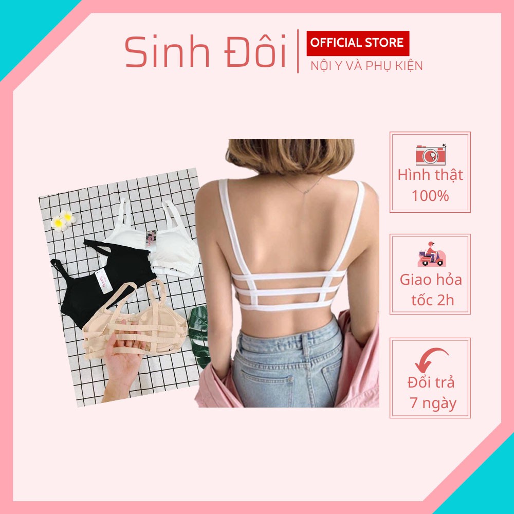 Áo bra 3 dây, 4 dây Beautiful Spring chất liệu cotton dạng lửng có mút đệm ngực cho học sinh cấp 1, cấp 2, cấp 3