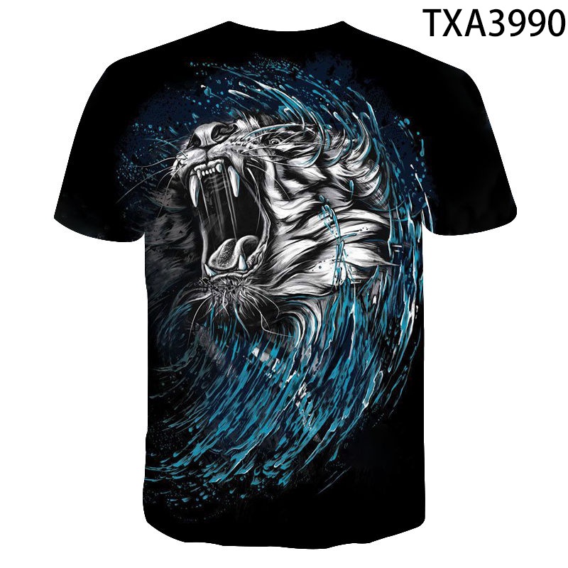 Áo Thun Ngắn Tay In Hình Hổ 3D Hóa Trang Mùa Hè 2022 Thời Trang Cho Nam Và Nữ