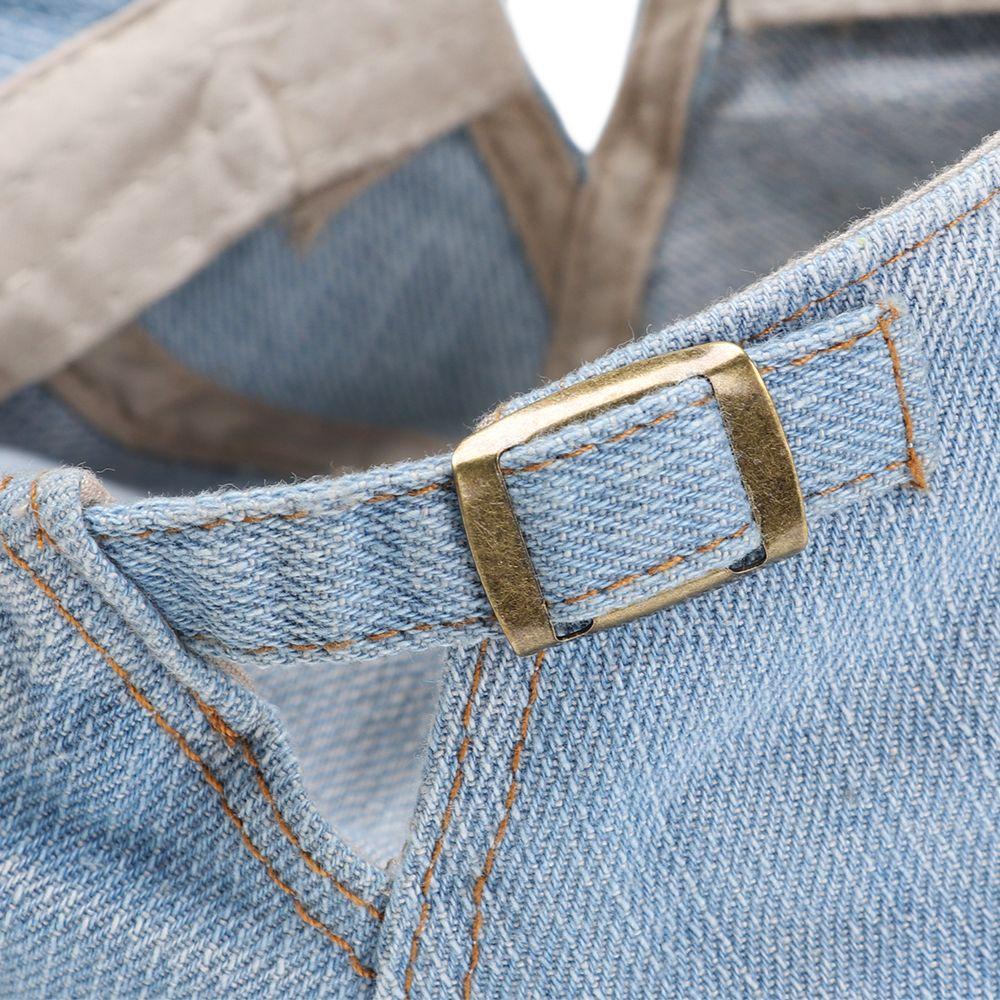 Mũ Beret Denim Thêu Hoa Hồng Mới