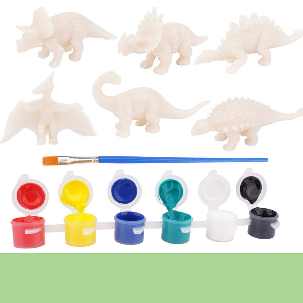 Đồ Chơi Vẽ Cho Bé Trai Bé Gái. Khủng Long Sơn Tự Làm 6 Màu