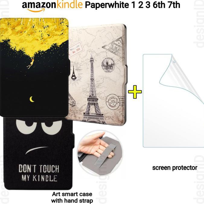 Ốp Lưng Bảo Vệ Cho Kindle Paperwhite 1 2 3 6th 7th Kèm Miếng Dán Màn Hình