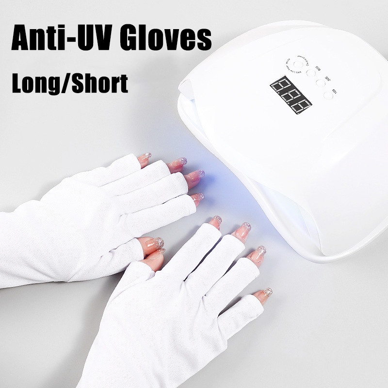1 Đôi Găng Tay / Đèn LED UV Không Ngón Làm Móng