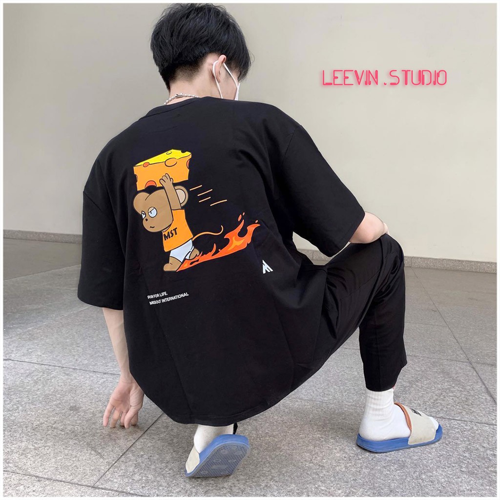 Áo thun Unisex MISSOUT CHUỘT Run For Life form rộng (Hình thật kèm Video) [TE-MI01] LEEVIN | BigBuy360 - bigbuy360.vn