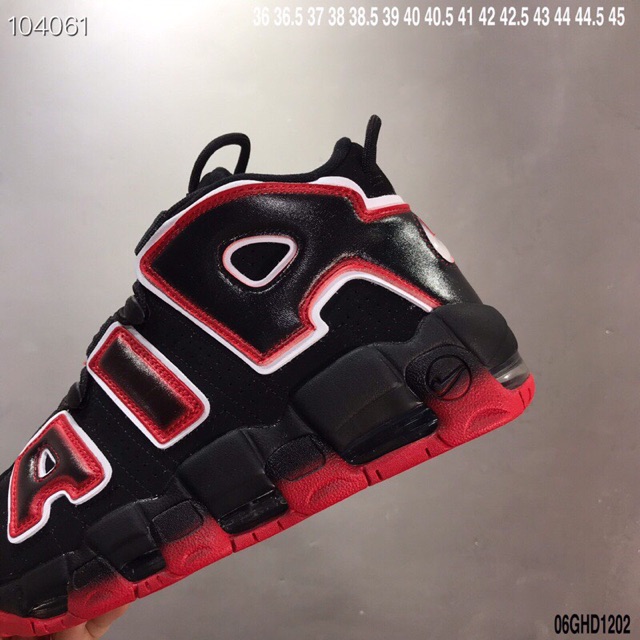 Giày nam nữ Nike Air More Uptempo 96 black red