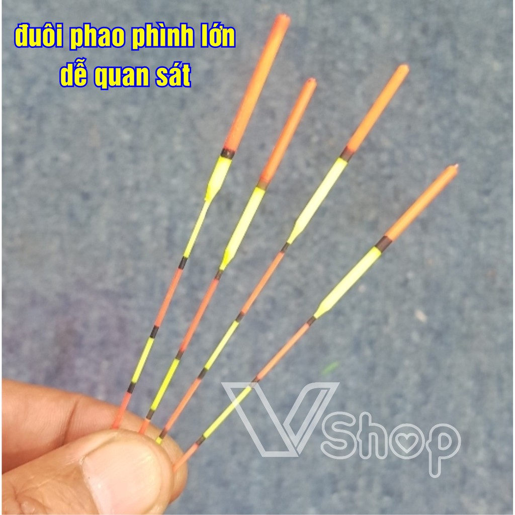 Bộ phao câu cá, 6 cái, chất lượng, sức nổi tốt, độ bền cao.