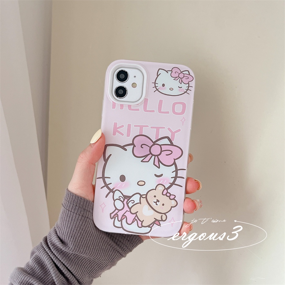 Ốp Điện Thoại In Hình Mèo Kitty Cho iPhone 13 12 11 Pro Max 8 7 Plus X XS Xr XS Max SE2020