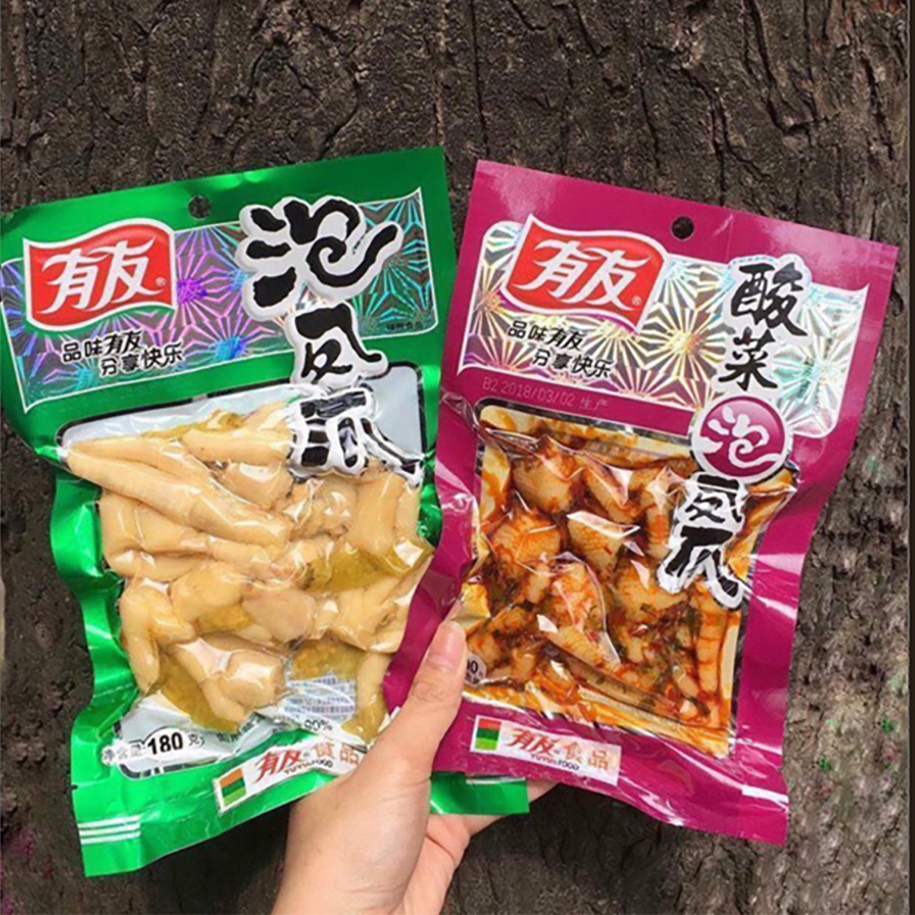 Chân gà Yuyu màu xanh gói 100gr và 210gr | BigBuy360 - bigbuy360.vn