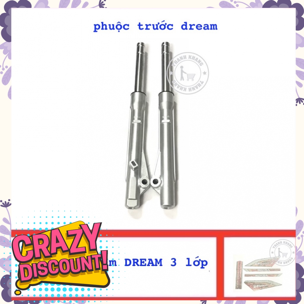 Phuộc trước DREAM  thanh khang tặng bộ tem dán Dream 006001167  006001172