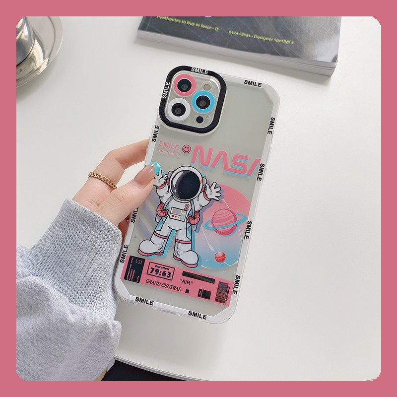 Ốp Lưng Iphone Cạnh Vuông Bảo Vệ Camera Viền Nổi NASA 6/6plus/6s/6splus/7/7plus/8/8plus/x/xs/11/12/pro/max/plus