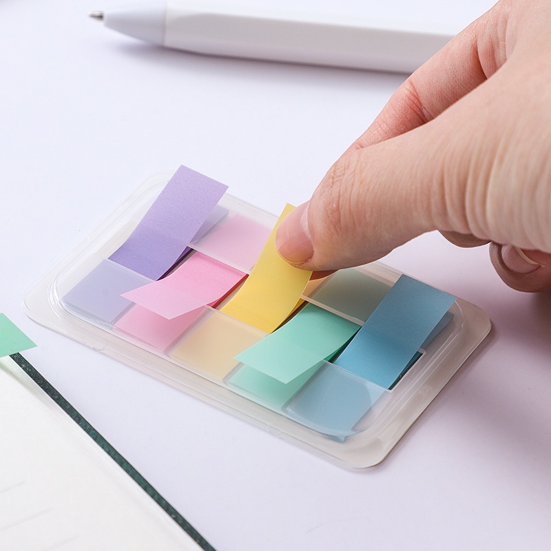 Bộ 100 Giấy Ghi Chú Màu Sắc Huỳnh Quang Chống Thấm Nước Tiện Dụng Cho Văn Phòng/ Trường Học