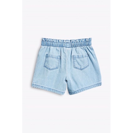 Quần short jean zara cạp bèo phối nơ điệu đà cho bé gái, chất mềm mượt thoải mái