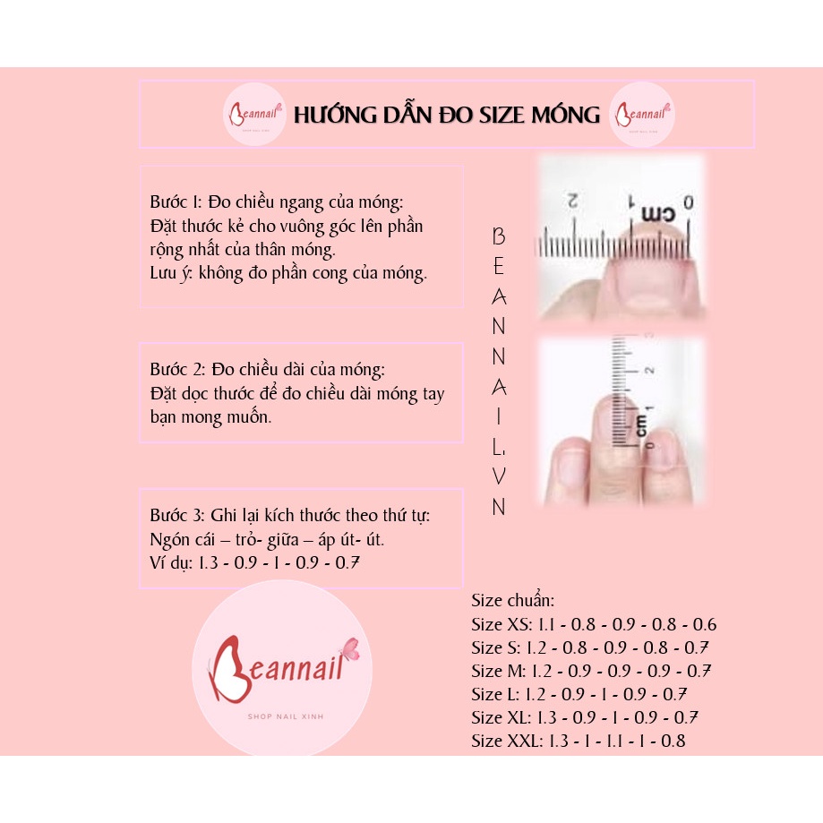 [BEANNAIL.VN] NAIL BOX MÓNG ÚP THIẾT KẾ - KÈM THEO DŨA VÀ KEO GẮN