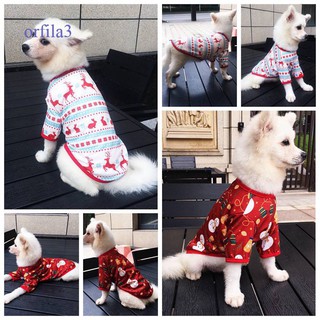 Áo cotton họa tiết noel giáng sinh cho thú cưng chó mèo
