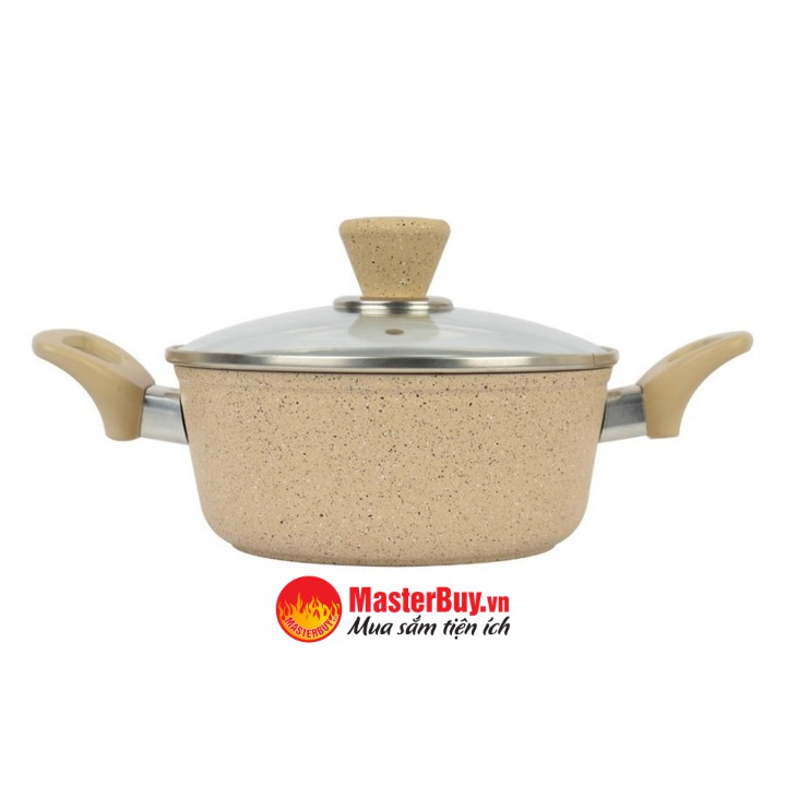 Nồi Chống Dính Vân Đá Đáy Từ 16cm Happycook N16-CH