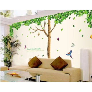 Decal trang trí Cây xanh size lớn ( 3 tấm )