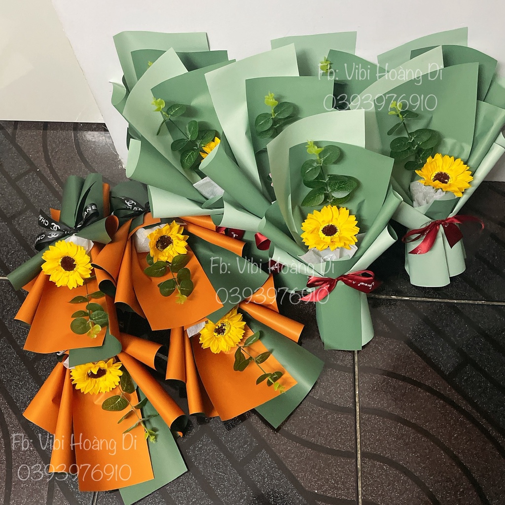 Ảnh thật 100%🌻Hoa hướng dương 1 bông giá siêu rẻ giấy lịch sự thanh lịch !!🌻🌻