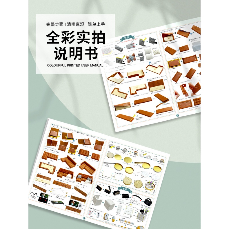 Bộ đồ chơi lắp ráp mô hình nhà búp bê DIY Doll House Miniature-Comfortable life làm quà noel cho bé