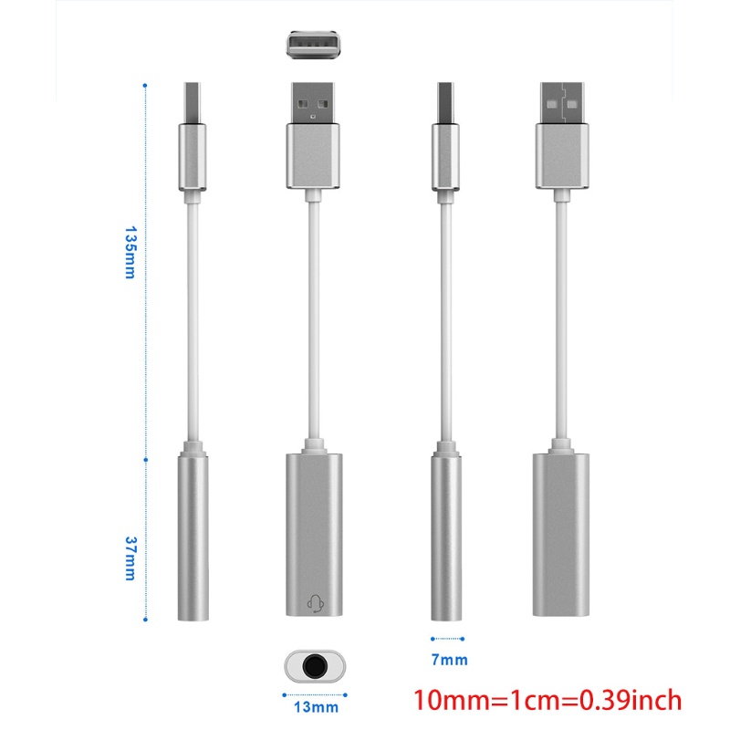 Rx Cáp Chuyển Đổi Âm Thanh Từ Usb Type-C Sang 3.5mm Thẻ