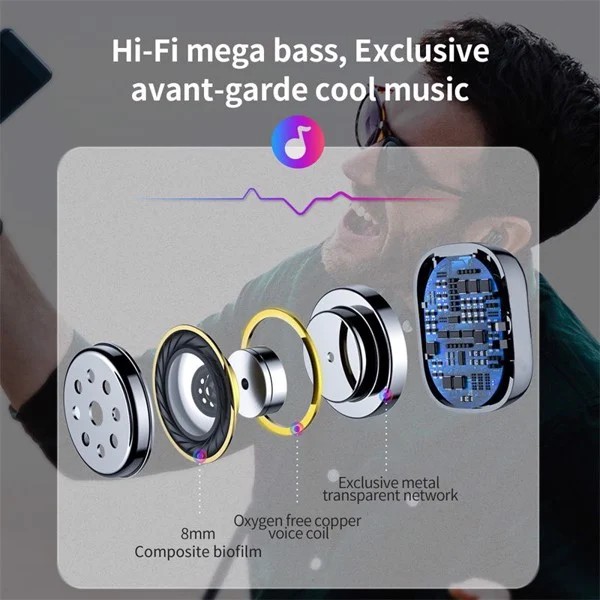 Tai nghe Bluetooth Baseus Encok Wireless Earphone A03 5.0 chống nước, kèm đốc sạc nhỏ gọn - Hàng Chính Hãng