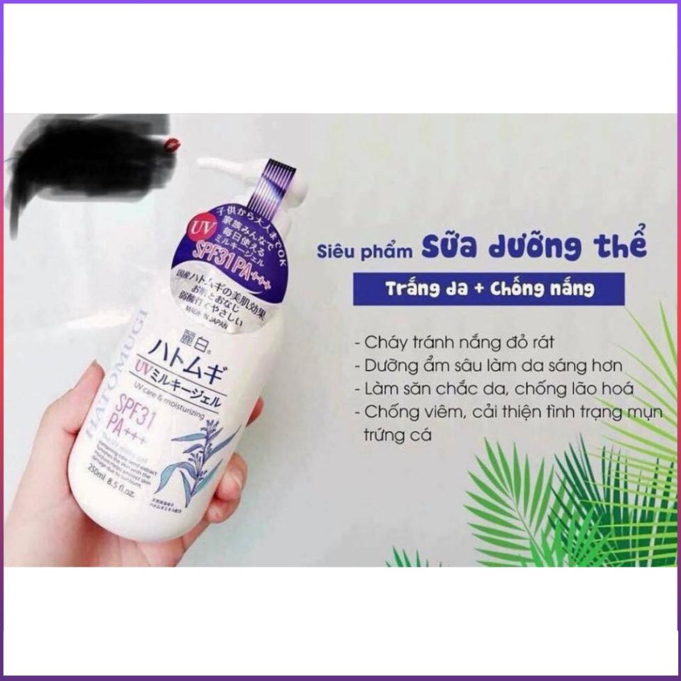 Sữa Dưỡng Thể HATOMUGI SPF31 PA+++ Hạt Ý Dĩ Nhật Bản 250ml