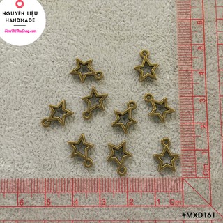 (Bịch 21 cái/ 10gr) - Mặt xi đồng hình ngôi sao rỗng cỡ nhỏ - MXD161
