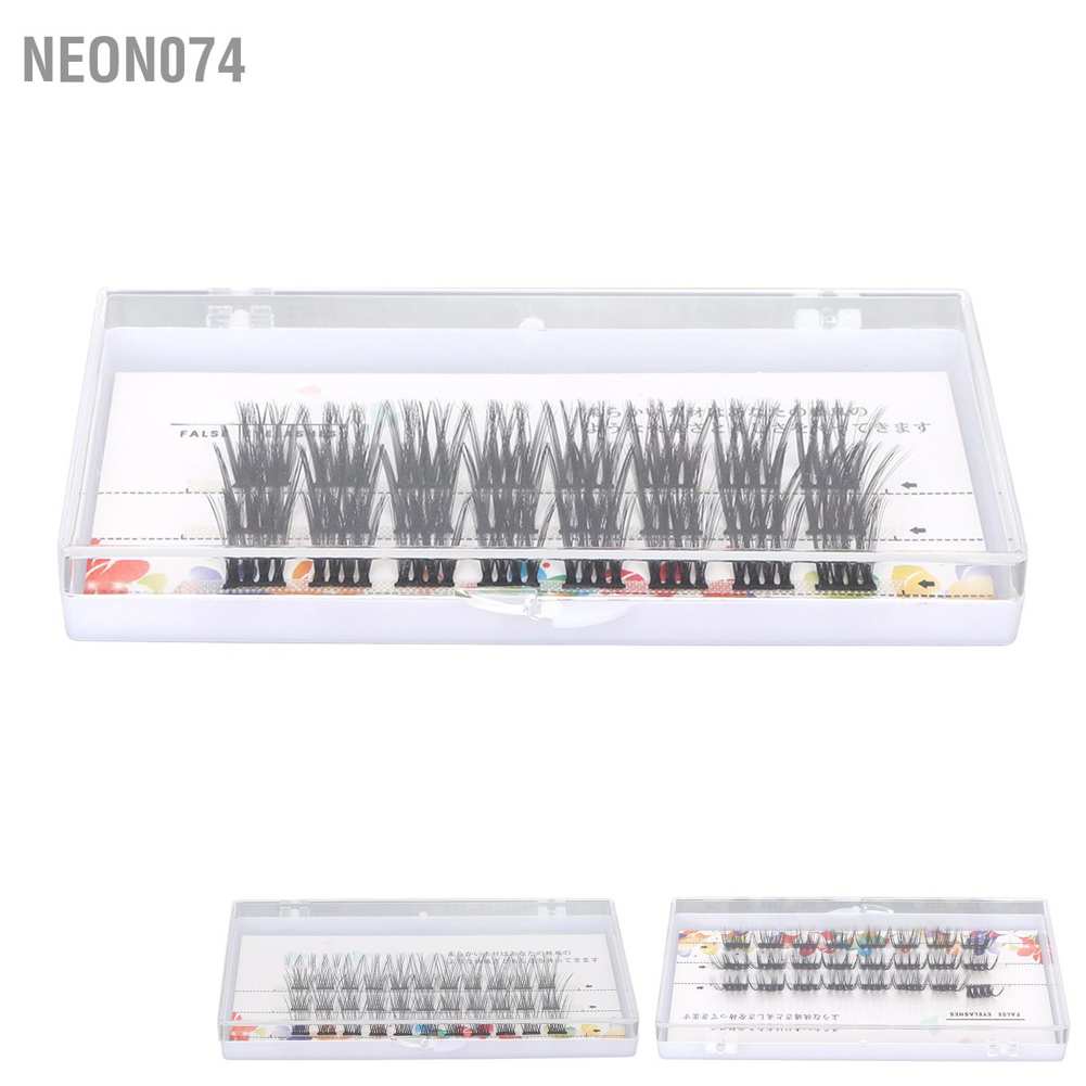 Neon074 14mm False Individual Eyelashes Curly Fluffy 3D Fake for Extension Lông mi giả