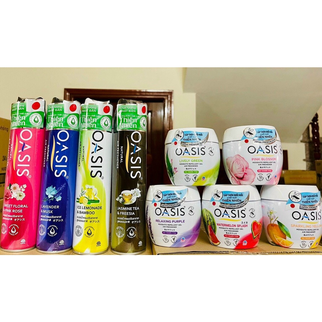 Sáp thơm đuổi muỗi OASIS Hương Dưa Hấu 180gr chất lượng Thái Lan cao cấp mosquito repellent gel Watermelon Splash