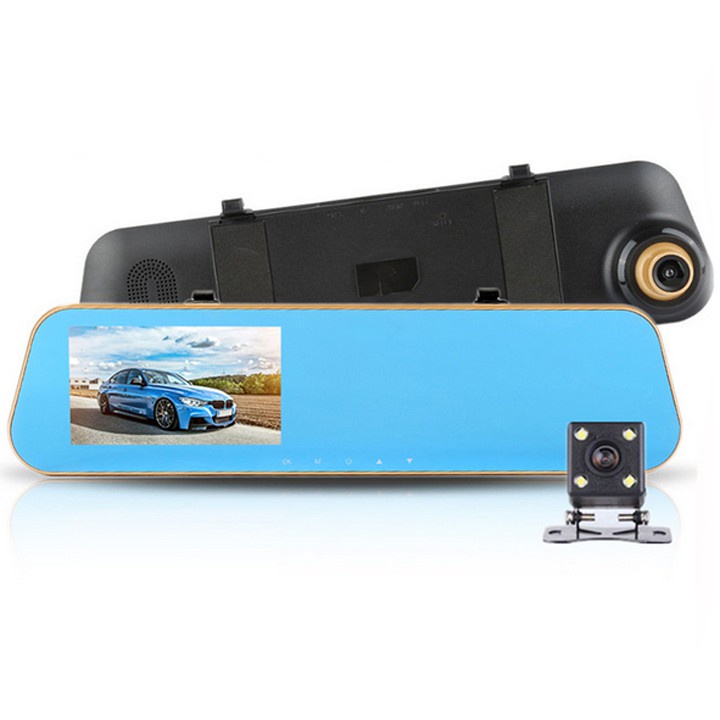 Bộ Camera giám sát hành trình màn gương 4.3 Inc tích hợp Camera lùi X10 | BigBuy360 - bigbuy360.vn