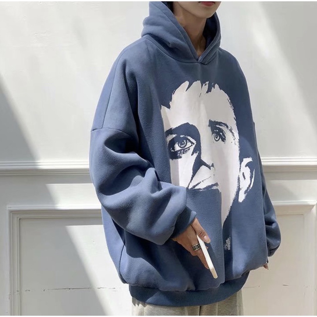 Áo hoodie TINOWEAR unisex, áo nỉ in hoạt tiết mặt người ngầu chất, form thụng siêu ấm, phong cách Ulzzang. | BigBuy360 - bigbuy360.vn