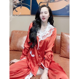 Đồ bộ pyjama nữ latin thiết kế ren