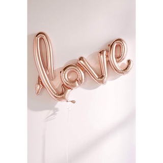 Bong bóng chữ Love trang trí cầu hôn, lễ kỷ niệm màu hồng Rosegold hpni51