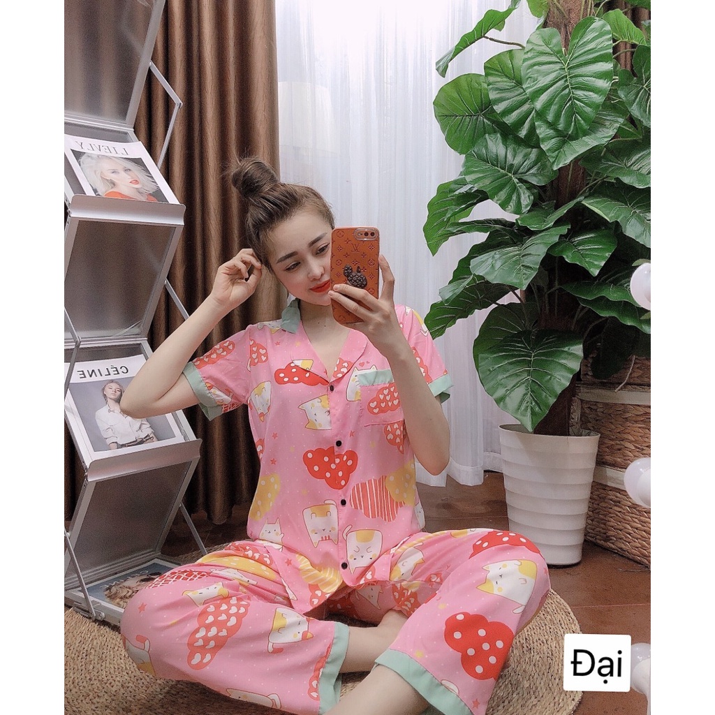 Sét hai dây lụa bò quần xẻ siêu xinh cao cấp
