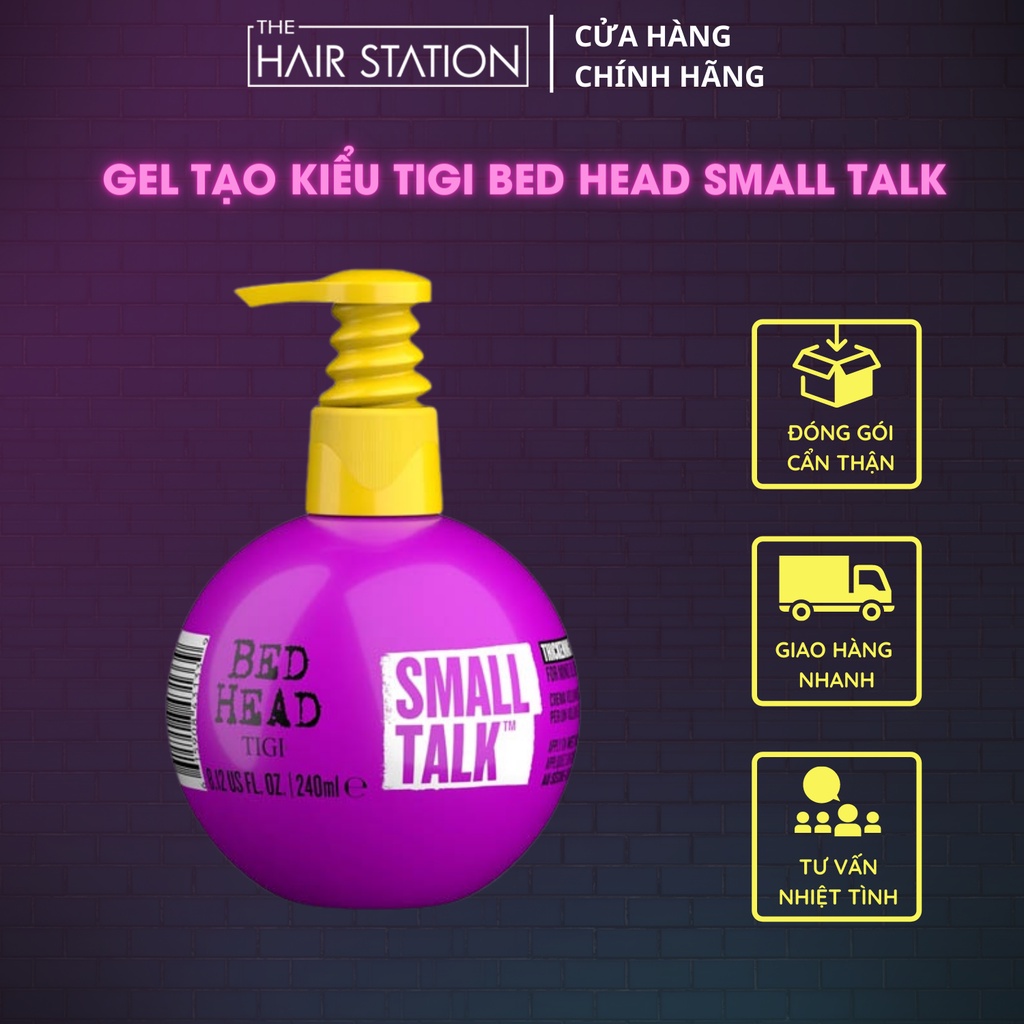 Kem làm dày tóc Tigi Bed Head Small Talk tạo phồng hiệu quả làm mượt tóc dưỡng ẩm chống vểnh xù 240ml