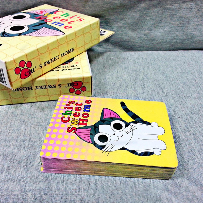 Bộ bài Tây anime MÈO PHÔ MAI Chi's Sweet Home Mái Ấm Của Mèo Chi, bộ Tú 54 lá in hình anime manga dễ thươn