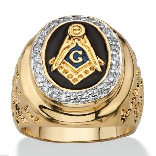 Nhẫn Nam Mạ Vàng Đính Đá Zircon Phong Cách Vintage
