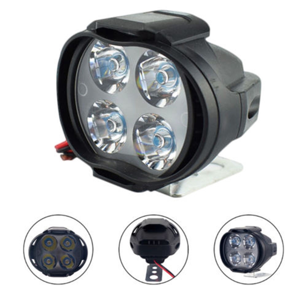 Đèn Pha Led Đen Siêu Sáng 12-80v Cho Xe Mô Tô