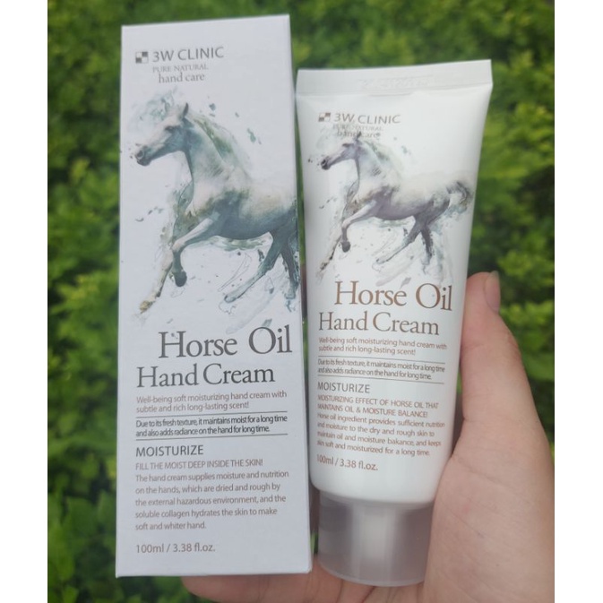 KEM DƯỠNG DA TAY DẦU NGỰA HORSE OIL 3W CLINIC HÀN QUỐC 100ML