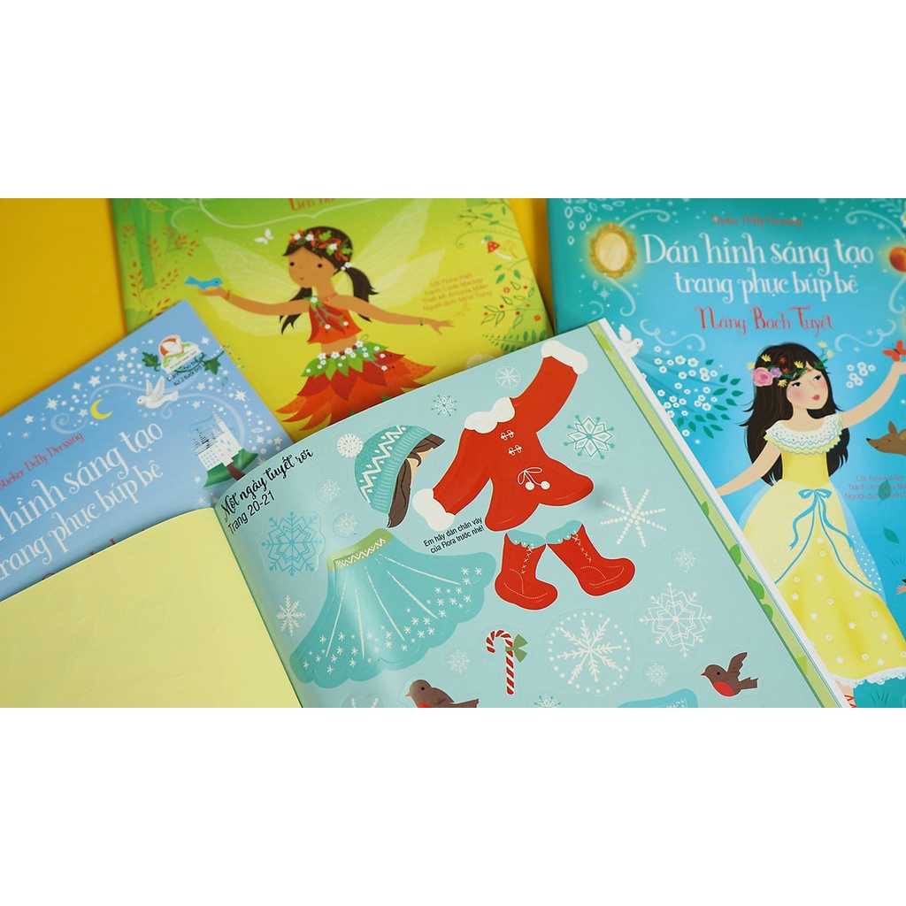 SÁCH - Combo: Dán hình sáng tạo trang phục búp bê (8 cuốn)