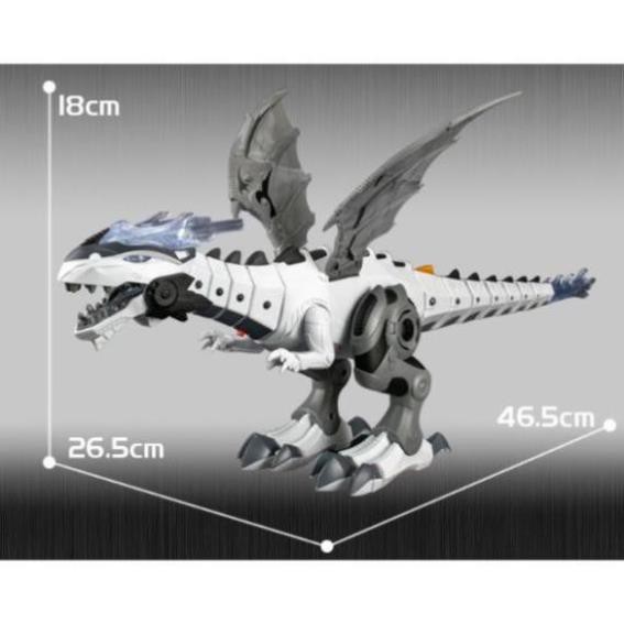 Khủng Long Robot Hiệu Ứng Phun Lửa Và Khói Kích Thước Lớn - Đồ Chơi Giải Trí Cho Trẻ Em EMA