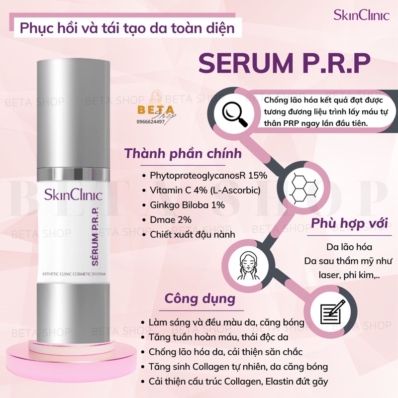 Serum Tế Bào Gốc P.R.P. SkinClinic