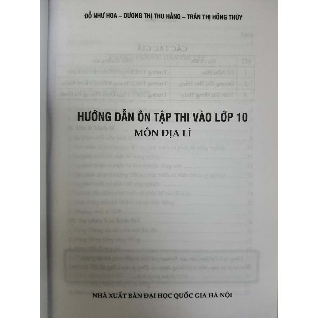 Sách - Hướng dẫn ôn tập thi vào lớp 10 môn Địa lí