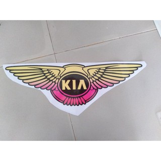 lô gô kia 3 màu,tem dán xe kia,tem kia,logo kia