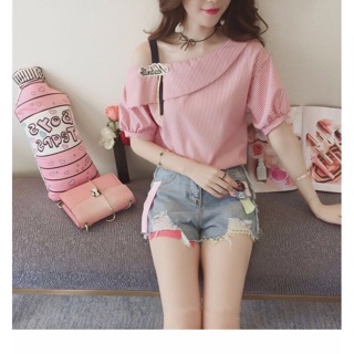 Áo nữ lệch vai dễ thương